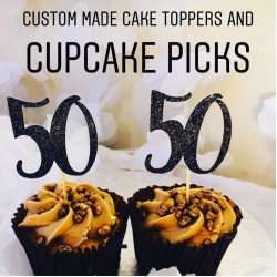 50th Birthday Cupcake Topper 50th Birthday Cupcake Topper