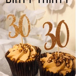 30th Birthday Cupcake Topper 30th Birthday Cupcake Topper