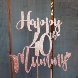 Personalised Mum & Age Cake Topper Personalised Mum & Age Cake Topper