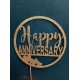 Happy Anniversary Cake Topper, Wedding Anniversary Topper