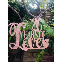 Personalised Happy Anniversary Cake Topper