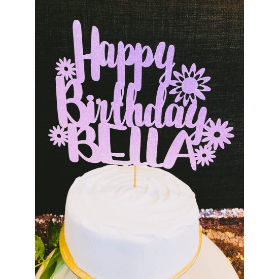 Personalised Name Birthday Cake Topper, Birthday Custom Name Cake Topper