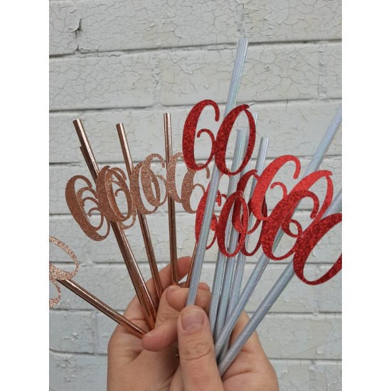 Personalised Age Party Straws