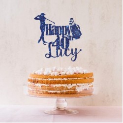 Personalised Glitter Golf Cake Topper 