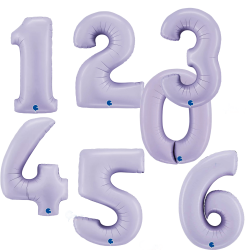 Custom Name Lilac Foil Number Balloon 40 inches Custom Name Lilac Foil Number Balloon 40 inches