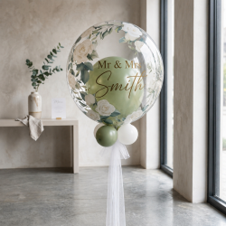Custom Sage Green Wedding Balloon Bridal Shower Centerpiece