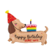 Personalized Giant Dachshund Balloon - INFLATED Personalized Giant Dachshund Balloon - INFLATED