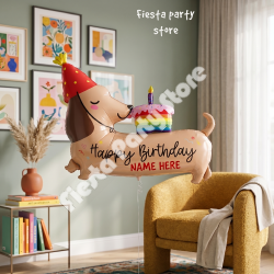 Personalized Giant Dachshund Balloon - INFLATED