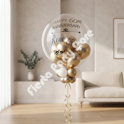 Personalised Anniversary Bubble Balloon Custom Party Decor