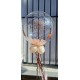 Personalised Welcome Home Balloon with Name Blush Feather Filled Bubble