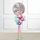 Personalised Rose Gold Confetti Balloon Pillar