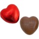 24 Red Foiled Milk Chocolate Hearts in a box
