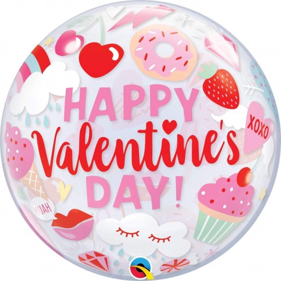 Happy Valentine's Day 22" Bubble Balloon