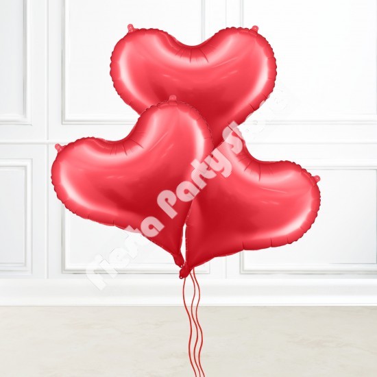 Red Trendy Hearts Balloon Set