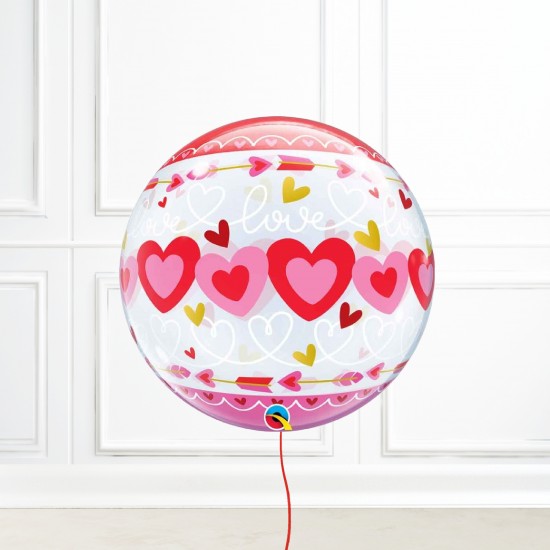 Love Connected Hearts Bubble