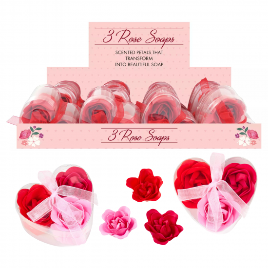 Scented Soap Roses 3 in a pack