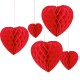 Honeycomb Hanging Heart Decorations