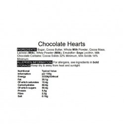 24 Red Foiled Milk Chocolate Hearts in a box