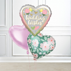 Wedding Wishes Ombre Foil Balloon Set