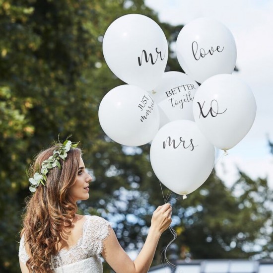 White Wedding Balloons