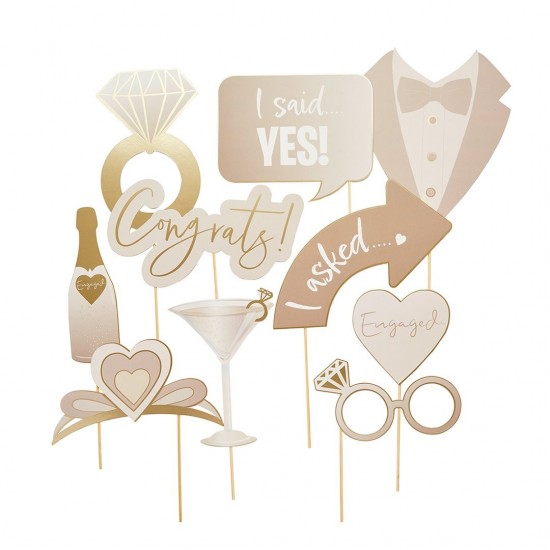 Engagement Photo Booth Props