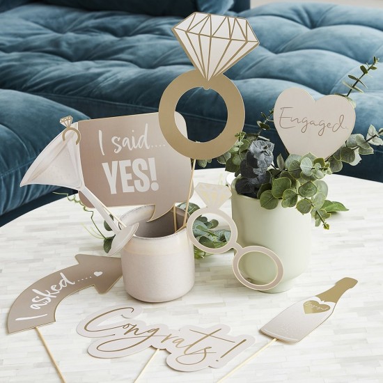 Engagement Photo Booth Props