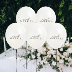 Just Married Balloons Latex INFLATED Just Married Balloons Latex INFLATED